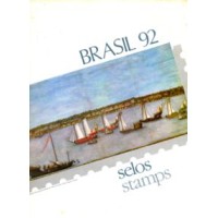 1992 - CARTELA ANUAL EMITIDA E MONTADA PELOS CORREIOS BRASILEIROS