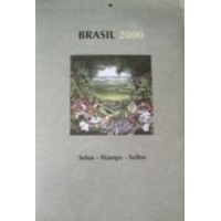 2000 - CARTELA ANUAL EMITIDA E MONTADA PELOS CORREIOS BRASILEIROS - CAPA VERDE