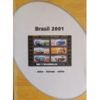 2001 - CARTELA ANUAL EMITIDA E MONTADA PELOS CORREIOS BRASILEIROS