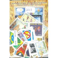 2003 - ANO COMPLETO - 31 SELOS COMEMORATIVOS + 5 BLOCOS - 4 REGULARES - 3 PERSONALIZADOS -  5 SELOS-ETIQUETA - TODOS MINT