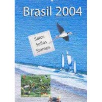 2004 - CARTELA ANUAL EMITIDA E MONTADA PELOS CORREIOS BRASILEIROS