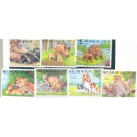 NICARAGUA - FAUNA GERAL - ESTRANGEIROS SERIE COMPLEAS CARIMBADAS 