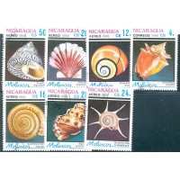 NICARAGUA - MOLUSCOS - ESTRANGEIROS SERIES COMPLETAS CARIMBADAS 