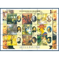 TCHAD - 2001 - MÚSICOS DO MILÊNIO- BLOCO COM 9 SELOS