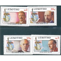 LESOTHO - IMIGRANTES E ESTATUA DA LIBERDADE - SERIE 4 SELOS MINT - ANO 1986 