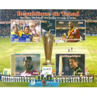 TCHAD - 2012 - FUTEBOL - BLOCO COM 4 SELOS