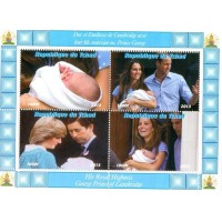 TCHAD - 2013 - CARIMBADO - BLOCO COM 4 SELOS