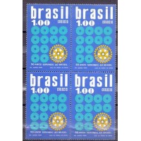 C-0773 - 1973 - CINQUENTENÁRIO DO ROTARY CLUB INERNACIONAL - QUADRA - MINT - GOMADA - RHM R$ 48,00 (9,60 UFs X R$ 5,00)
