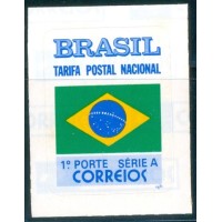 R-695 - 1993 - BANDEIRA NACIONAL 3º COMPROVANTE DE FRANQUEAMENTO - AUTOADESIVO CF 1º PORTE NACIONAL VIGENTE - BANDEIRA DO BRASIL - MINT - RHM R$ 15,50 ( 3,50 UFS X R$ 5,00)