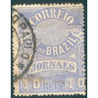J-19 - JORNAL - 1890 - CIFRA HORIZONTAL EMISSÃO REPUBLICANA - CARIMBADO - SEM GOMA - PONTOS DE OXIDAÇÃO - RHM R$ 200,00 ( 40 UFS X R$ 5,00)