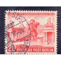 ALEMANHA BERLIN - CONFERÊNCIA DOS QUATRO GRANDES EM BERLIN - Y 0104 (1954) CONFERÊNCIA DOS QUATRO GRANDES EM BERLIN -EDIFÍCIO DO CONTROLE ALIADO - SELO USADO 