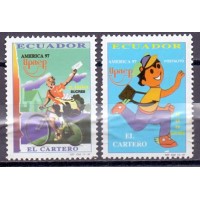 EQUADOR - Y 1399/400 (1997) - AMERICA-UPAEP - CARTEIRO - SERIE 2 SELOS MINT 