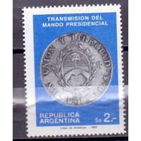 ARGENTINA - Y 1406 (1983) - TRANSMISSÃO DO MANDATO PRESIDENCIAL - SELO MINT