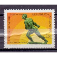 ARGENTINA - Y 1597 (1987) - 75 ANOS DA FEDERAÇÃO AGRICOLA ARGENTINA - SELO MINT
