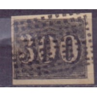 I-17 - 1850 - VERTICAL 300 RÉIS - CARIMBO MUDO PONTILHADO - LIMPO - 3 MARGENS MUITO BOAS E 1 ESTREITA - BONITO!!!