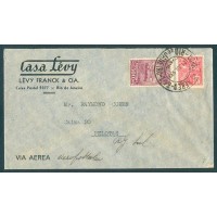 ENVELOPE CIRCULADO DO RIO DE JANEIRO PARA PELOTAS VIA AREOPOSTALE COM CARIMBO AÉREO DE 21/07/33 SOBRE OS SELOS RHM 184+A-20 SEM CARIMBO DE CHEGADA