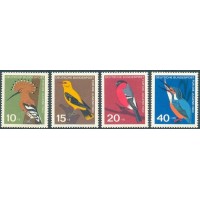 ALEMANHA FEDERAL - Y-273/276 - 1963 - AVES - PRÓ OBRAS BENEFICENTES - SÉRIE 4  SELOS MINT 