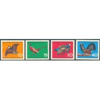 ALEMANHA FEDERAL - Y-330/331 - 1965 - AVES - PRÓ-JUVENTUDE  -  FAISÃO - GALO DO MATO E OUTRAS - SÉRIE 4  SELOS MINT 