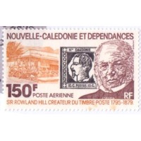 NOVA CALENDÔNIA - 1979 - MINT - 100 ANIVERSÁRIO DA MORTE DE SIR HOWLAND HILL - REPRODUÇÃO DE SELO ANTIGO E RETRATO - YT-198