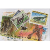 FAUNA - USADO - PACOTE C/ 55 SELOS DE ANIMAIS PRÉ HISTÓRICOS