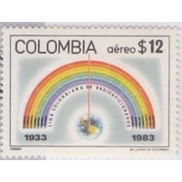 COLÔMBIA - 1983 - MINT - AÉREO - ANIVERSÁRIO DA LIGA COLOMBIANA DE RADIOAMADORES - YT-0722