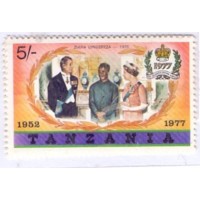 TANZÂNIA - 1977 - REALEZA - 25 ANOS DA ASCENSÃO AO TRONO DA RAINHA ELIZABETH II - SÉRIE 4 SELOS NOVOS C/ UM PONTO MINÍMO DE FERRUGEM EM UM SELO - CATALOGO - YT-85/88