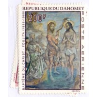 DAHOMEY - 1968 - MINT - AÉREO - PINTURAS RELIGIOSAS DE FOUJITA - SÉRIE 4 SELOS - YT-AE-93/96