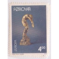 FAROER - 1993 - MINT - TEMA EUROPA: ARTE CONTEPORÂNEA - ESCULTURAS - SÉRIE 2 SELOS - YT-0240/241