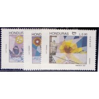 HONDURAS - 1991 - MINT - QUADROS MODERNOS SOBRE O DESCOBRIMENTO - YT-Ae-776/78