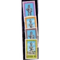 GUYANA - 1979 - MINT - ARTE - MONUMENTO A CUFFI - YT-503/506