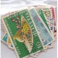 SUIÇA - ACUMULAÇÃO - USADO - PACOTE C/ 34 SELOS COMEMORATIVOS DIFERENTES