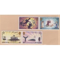 JERSEY - 1981 - MINT -  ALEGENDA DE LA HOUGUE BIE - A VIAGEM PÁSCOA DE ST BRELADE - 4 SELOS