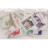 POLONIA - ACUMULAÇÃO - PACOTE C/ 25 SELOS USADOS DIFERENTES COMEMORATIVOS E REGULARES