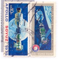USA - 1975 - MINT - ASTRONAUTICA - COOPERAÇÃO ESPACIAL C/URSS - SÉRIE 2 SELOS - SE-TENANT - YT-1059/60