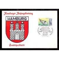 ALEMANHA - 1986 - FAUNA MARINHA - PEIXE - INTEIRO POSTAL HAMBURGO COM SELO 