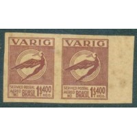 V-23 - VARIG - 1931 - PROVA EM PAR - 1$400 RÉIS - COR SANGUE/LIMÃO