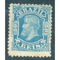 I-48 - 1881 - NOVO - D. PEDRO II - CABEÇA PEQUENA - 50 RÉIS AZUL - MÍNIMO AMINCÍ - FRENTE BONITA - RHM 375 UFS I-48 - 1881 - NOVO - D. PEDRO II - CABEÇA PEQUENA - 50 RÉIS AZUL - MÍNIMO AMINCÍ - FRENTE BONITA - RHM 375 UFS