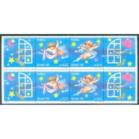 C-1981/1982 -1995 - NATAL 95 - 2 TIRAS COM 4 SELOS - NOVA - GOMADA - RHM R$ 34,00 (6,80 UFs X 5,00)