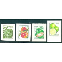 R-754/757 - 1998 - NOVAS FRUTAS - AUTOADESIVOS - PERCÊ - SÉRIE COMPLETA - RHM R$ 138,00 (27,60 UFS X R$ 5,00)