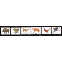 FAUNA - ANIMAIS DIVERSOS - 6 SELOS (3535/40) - BULGÁRIA - 1993
