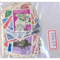 SUIÇA - ACUMULAÇÃO - PACOTE COM 90 SELOS COMEMORATIVOS , PRÓ JUVENTUDE E REGULARES USADOS