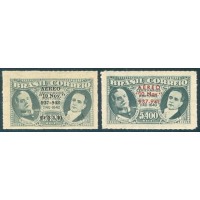 A-044/045 - 1941/1942 - ESTADO NOVO - PRESIDENTES CARMONA E VARGAS - SOBRECARGA AÉREA VERMELHA E SOBRECARGA AÉREA PRETA - MINT (1ª COLUNA) - GOMADOS - LINDOS - RHM R$ 287,50 (57,50 UFS X R$ 5,00)