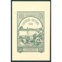 BP-078 - 1908 - EXPOSIÇÃO NACIONAL - RIO DE JANEIRO - 50 RÉIS - VERDE ESCURO - RHM R$ 45,00 (9 UFS X R$ 5,00) 