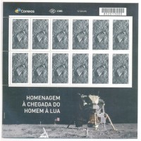 C-3831 - MF - FOLHA 12 SELOS HOMENAGEM À CHEGADA DO HOMEM À LUA - 2019 - MINT