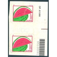 R-765B2 IP - 1999 - FRUTAS - PAR INTERPANÔ - "PERCÊ EM ONDA COM DATA 1997 E ONDAS DE 1MM -  PAR DE SELOS - NOVO - AUTOADESIVO - RHM R$ 2.250,00 (450 UFS X R$ 5,00)