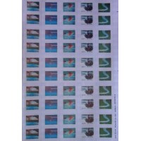 R-719/723 - 1996 - TURISMO NO BRASIL - AUTOADESIVOS DE R$ 0,23 - FOLHA COMPLETA - MINT (PERFEITA) - RHM 70 UFS