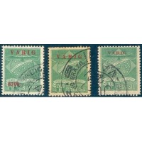 V-01/03 - VARIG - 1927 - SÉRIE COMPLETA - EMISSÃO PROVISÓRIA - CARIMBADOS - SEM GOMA - CHARNEIRA - RHM R$ 900,00 (198 UFs X R$ 5,00)