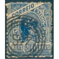 R-103 - 1902/05 - MADRUGADA - MARGENS GRANDES -  200 RÉIS - RARO CARIMBO 45 - SEM GOMA - CHARNEIRA - LEVE OXIDAÇÃO - RHM R$ 10,00 ( 2 UFs X R$ 5,00)
