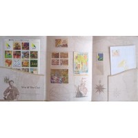 C-2255/2274 - 500 ANOS DESCOBRIMENTO BRASIL - CARTELA CONTENDO FOLHA + BLOCO + QUADRA + PAR CHEGADA PEDRO ALVARES CABRAL + SELO BANDEIRA NACIONAL + EMISSÃO CONJUNTA BRASIL PORTUGAL + ENVELOPE PRÉ-SELADO - SIMPLESMENTE MARAVILHOSO!!!!