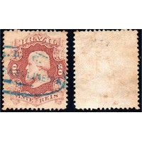 I-24 - DOM PEDRO II - 20 RÉIS DOM PEDRO COM CARIMBO “A.DO C. CAXOEIRA DE LIMEIRA” - Selo isolado de 20 réis Dom Pedro II, denteado e com carimbo azul Paulo Ayres 1270, “A.DO C. CAXOEIRA DE LIMEIRA”, sem defeitos